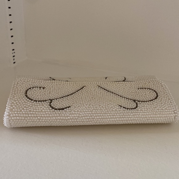 Vintage purse ivory beaded, made in Japan new w/o tags clutch - Picture 4 of 6